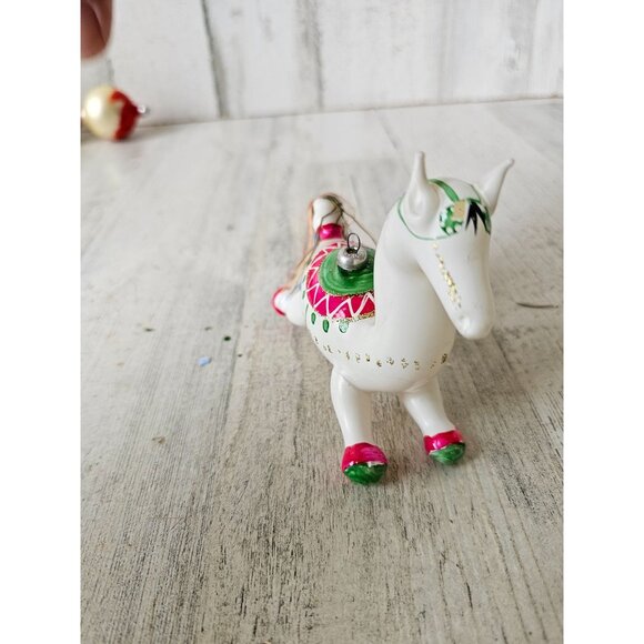 Vintage carlini horse pinata AS IS Italian glass Italy ornament string tree - Picture 2 of 9